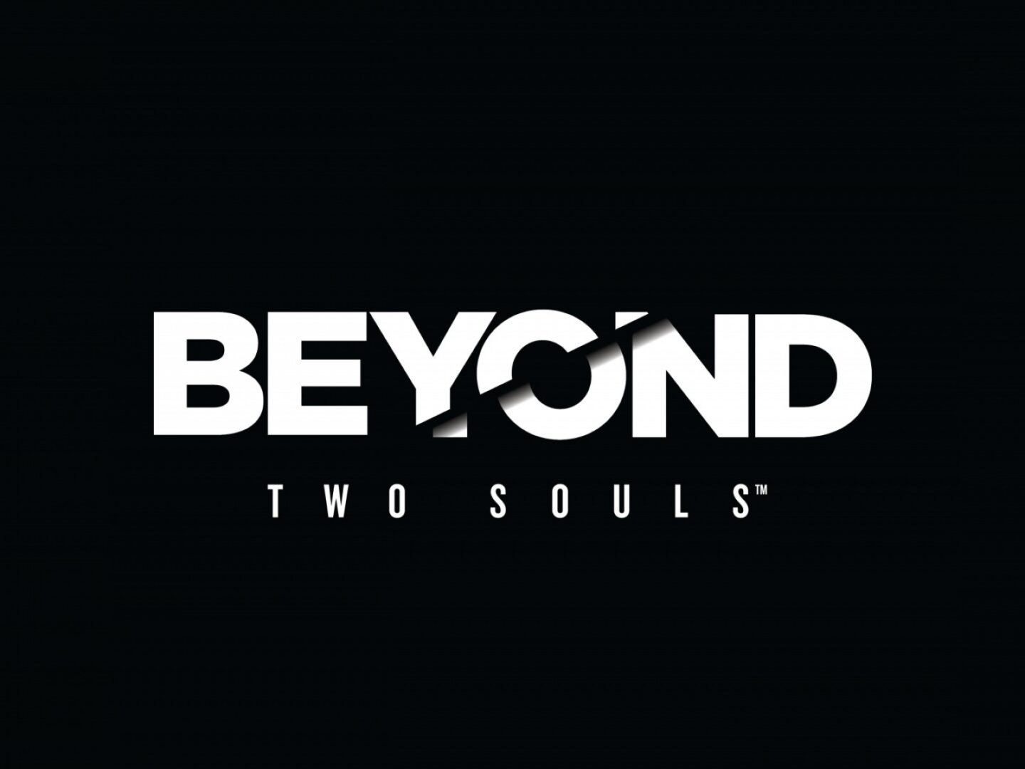 A black and white logo of the game beyond two souls.