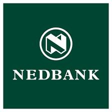 A green square with the word nedbank written in it.